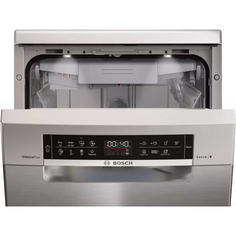 Voľne stojaca umývačka riadu Bosch Serie 6 SPS6EMI21E — Slimline 45 cm, 10 súprav riadu, 8 programov, energetická trieda B