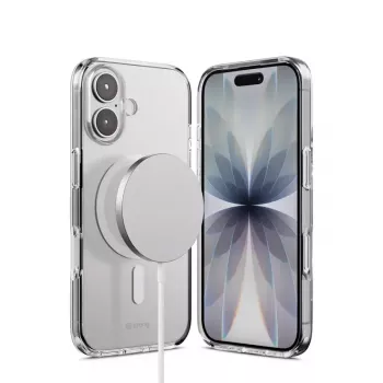 Crong Clear MAG kryt puzdro s MagSafe pre iPhone 17 transparentný CRGCLRMIP1763TRS
