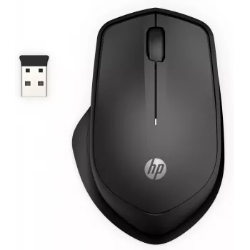 HP 280 Silent bezdrôtová myš, pre pravákov, optická, RF Wireless, čierna