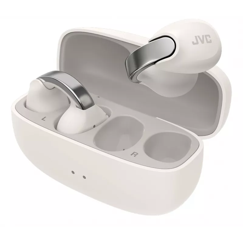 JVC HA-NP1T headset True Wireless Stereo (TWS) Ear-Clip-On hovory/hudba USB Type-C Bluetooth strieborná, biela