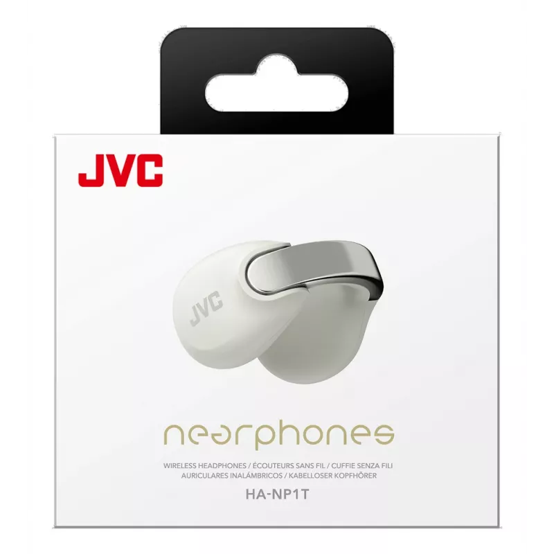 JVC HA-NP1T headset True Wireless Stereo (TWS) Ear-Clip-On hovory/hudba USB Type-C Bluetooth strieborná, biela