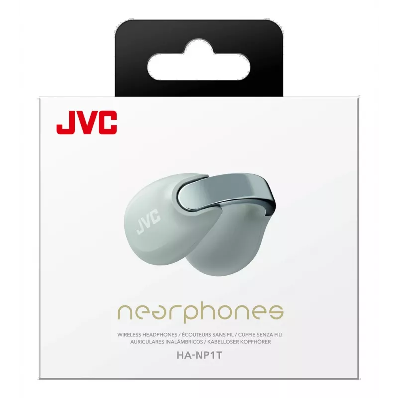 JVC HA-NP1T headset True Wireless Stereo (TWS) Ear-Clip-On hovory/hudba USB Type-C Bluetooth sivá, strieborná