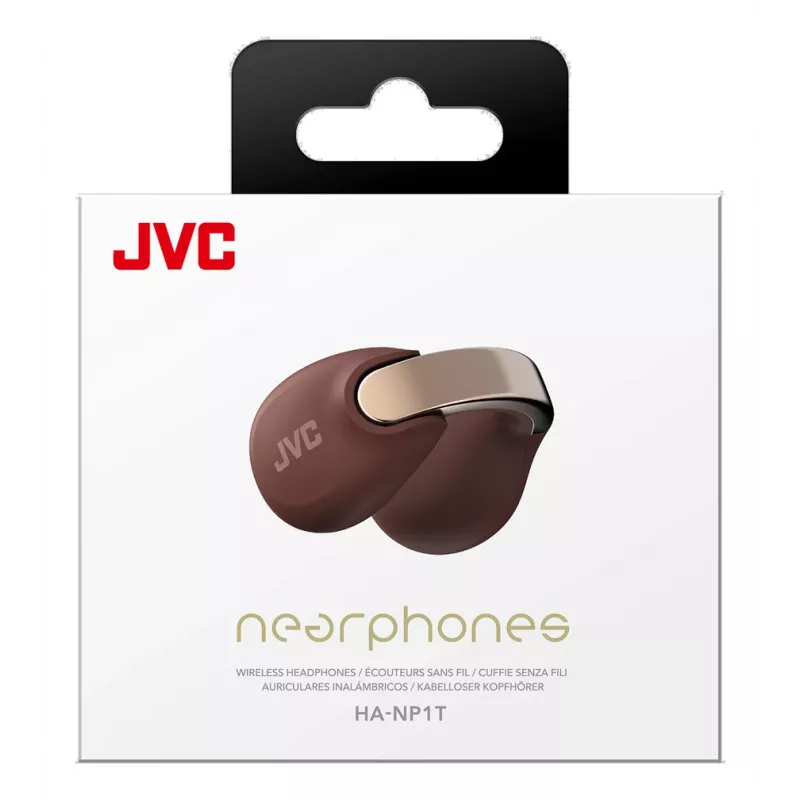 JVC HA-NP1T headset True Wireless Stereo (TWS) ušný klip hovory/hudba USB Type-C Bluetooth hnedá, strieborná