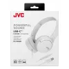 JVC HA-S33UC headset káblový s hlavovým mostom hovory/hudba USB Type-C biela