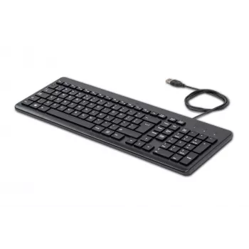 HP 150 káblová klávesnica, Full-Size (100 %), káblová, USB, mechanická, QWERTY, čierna