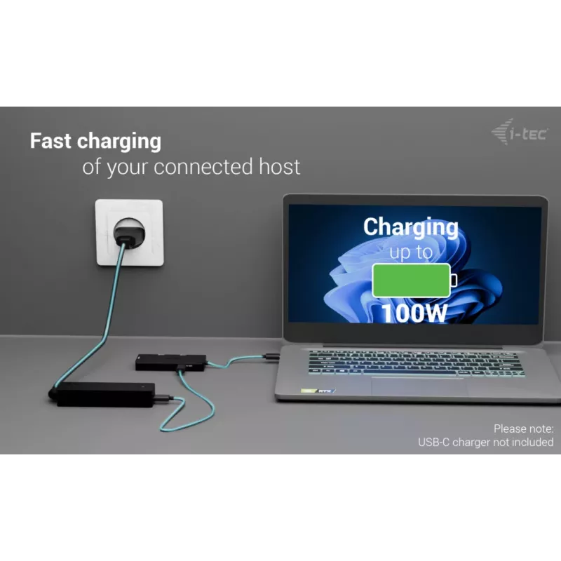 i-tec USB-C Triple 4K HDMI video adaptér, Power Delivery 100W