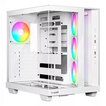 PC skriňa be quiet Light Base 500 LX White Midi Tower ATX/PS2 podpora napájacieho zdroja 3x120 mm vpredu 1x120 mm vzadu podporuje 2,5/3,5-palcové disky 305×436×432 mm