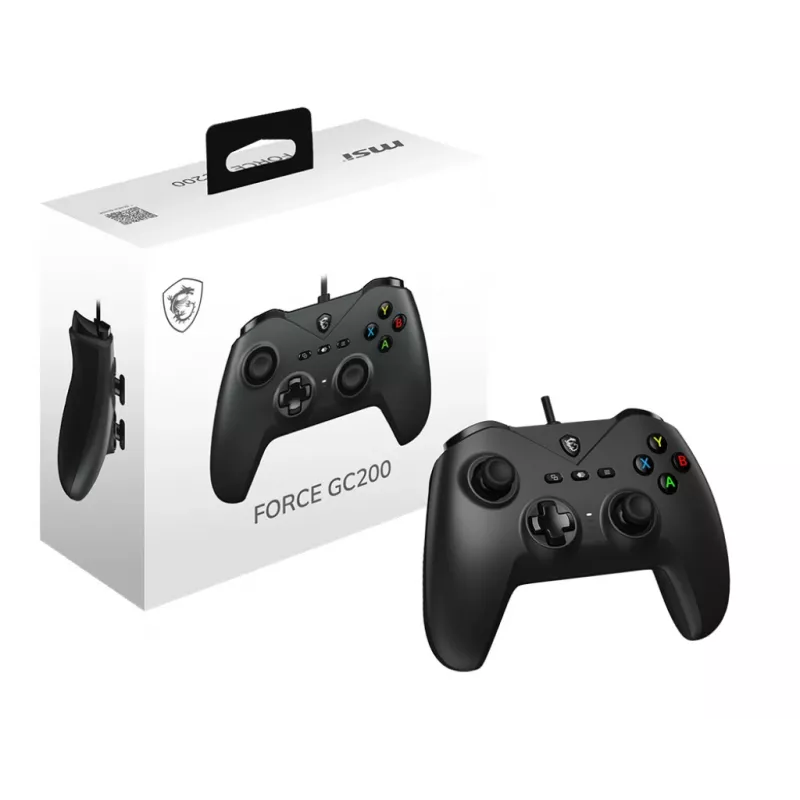 MSI FORCE GC200 herný ovládač čierny USB gamepad analógový / digitálny Android, PC
