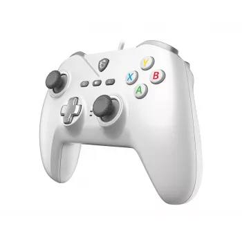 Káblový USB herný ovládač MSI FORCE GC200 WHITE – ergonomický dizajn, káblové pripojenie