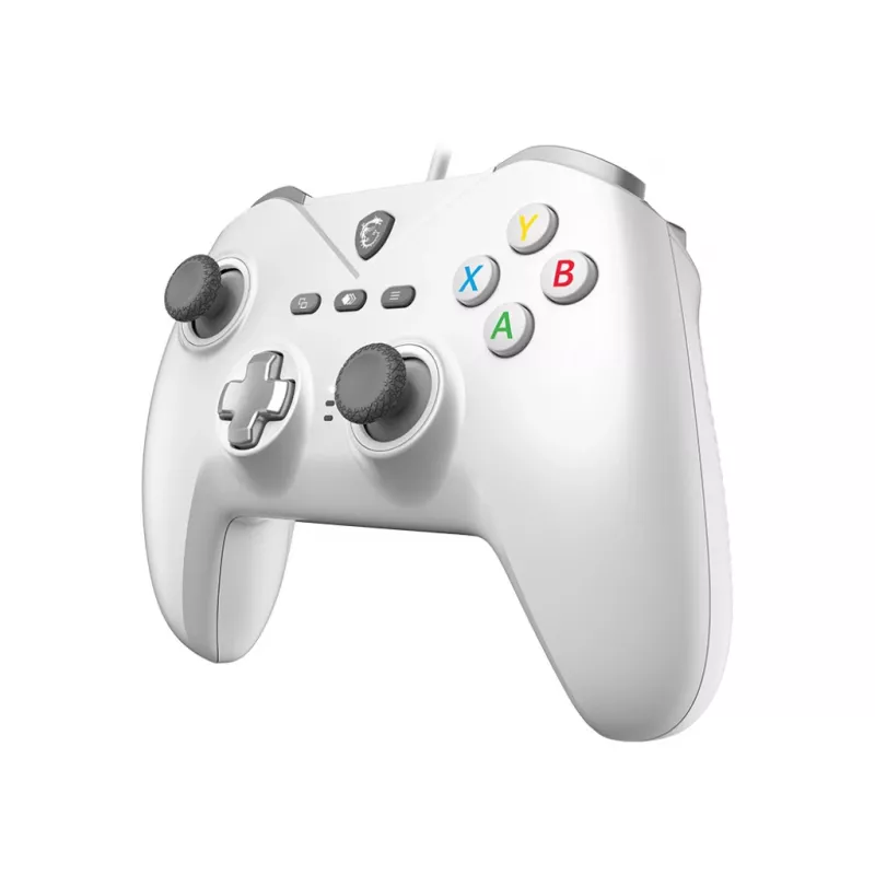 Káblový USB herný ovládač MSI FORCE GC200 WHITE – ergonomický dizajn, káblové pripojenie