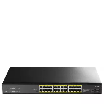 CUDY Gigabit PoE+ switch 24-portový s 2 Gigabit SFP portami model GS1028PS2