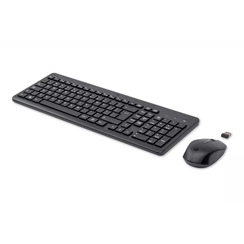 HP 330 bezdrôtová myš a klávesnica, Full-Size (100 %), bezdrôtová, RF Wireless, QWERTY, čierna, myš súčasťou