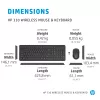 HP 330 bezdrôtová myš a klávesnica, Full-Size (100 %), bezdrôtová, RF Wireless, QWERTY, čierna, myš súčasťou