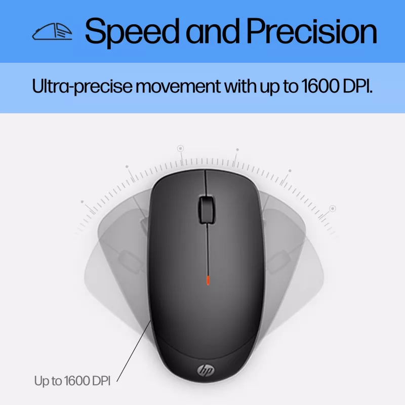 HP 230 bezdrôtová myš a klávesnica, Full-Size (100%), bezdrôtová, RF Wireless, membránová, čierna, myš súčasťou