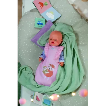 Spací vak pre bábiky ZAPF BABY born Schlafsack Flower, látka, skladací, pre deti od 3 rokov