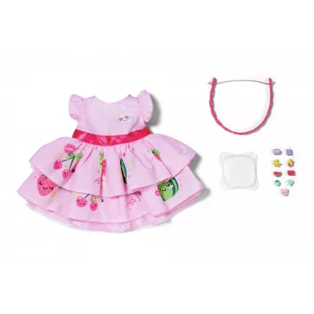 Bábikové šaty ZAPF BABY born šaty s Pinplay pre 43 cm bábiku, viacfarebné, skladacie, vek 3+