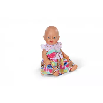 Šaty pre bábiky ZAPF BABY born Kleid Früchte pre 43 cm bábiky, viacfarebné, skladacie, vek 3+