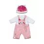 Súprava bábikových šiat ZAPF BABY born overal s čiapkou pre 43 cm bábiky, viacfarebné, skladacie, od 3 rokov