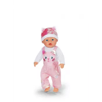 Súprava bábikových šiat ZAPF BABY born overal s čiapkou pre 43 cm bábiky, viacfarebné, skladacie, od 3 rokov