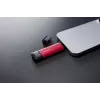 Externý SSD Kingston 2 TB Dual USB-A/USB-C, USB 3.2 Gen 2, čítanie 1050 MB/s, zápis 950 MB/s, čierna/červená