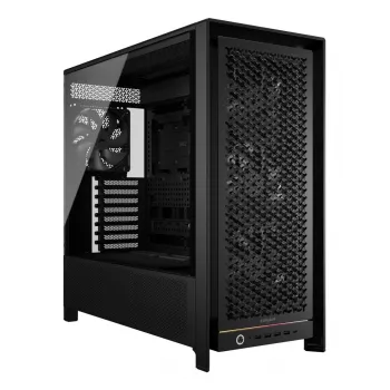PC skriňa Miditower CORSAIR FRAME 5000D RS — čierna, podpora ATX/EATX, 3x 140-mm predné ventilátory, tvrdené sklo, 250×556×542 mm