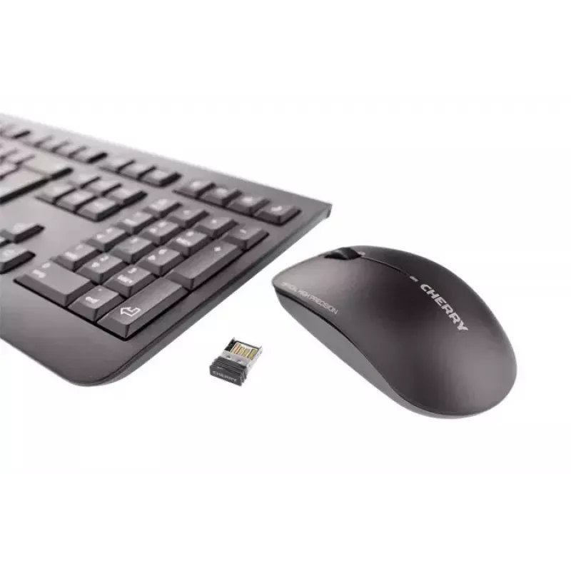 CHERRY DW 3000 klávesnica myš v balení univerzálna RF bezdrôtová AZERTY francúzska čierna