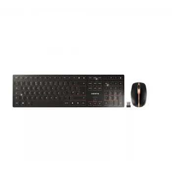 CHERRY DW 9100 tenká klávesnica myš v balení univerzálna RF bezdrôtová + Bluetooth QWERTY UK anglická čierna