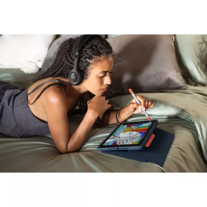 LOGITECH Rugged Combo 3 Touch - modrá - QWERTZ DE - EMEA