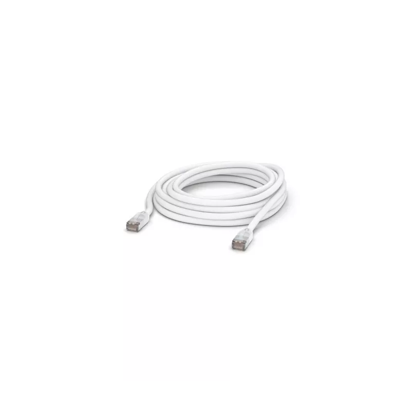 Sieťový patch kábel UBIQUITI UACC-CABLE-PATCH-OUTDOOR-8M-W RJ-45 Cat5e 8 m biely