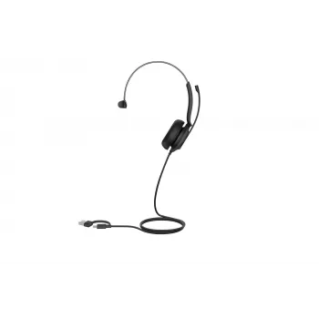 Yealink UH35 Mono UC USB-C/A headset, káblový, 20–20000 Hz, hovory/hudba, 96,5 g, headset, čierny