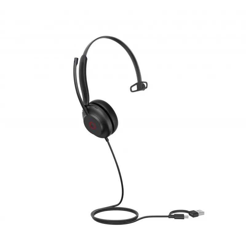 Yealink UH35 Mono UC USB-C/A headset, káblový, 20–20000 Hz, hovory/hudba, 96,5 g, headset, čierny