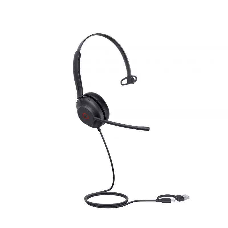 Yealink UH35 Mono UC USB-C/A headset, káblový, 20–20000 Hz, hovory/hudba, 96,5 g, headset, čierny