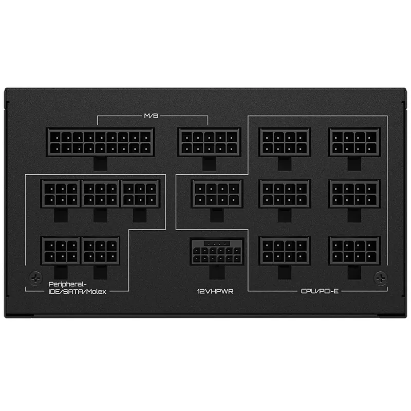 GIGABYTE UD1300GM PG5 napájací zdroj 1300 W 20+4 Pin ATX ATX čierny