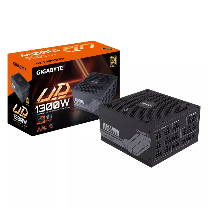 GIGABYTE UD1300GM PG5 napájací zdroj 1300 W 20+4 Pin ATX ATX čierny