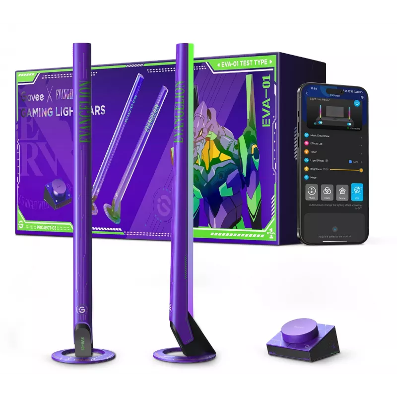 Sada inteligentného osvetlenia Govee H6047, Wi‑Fi/Bluetooth, 12V 24W, čierna, 5 ks
