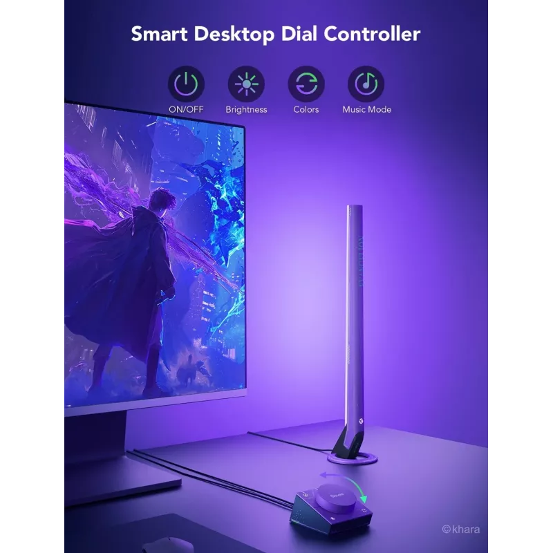 Sada inteligentného osvetlenia Govee H6047, Wi‑Fi/Bluetooth, 12V 24W, čierna, 5 ks