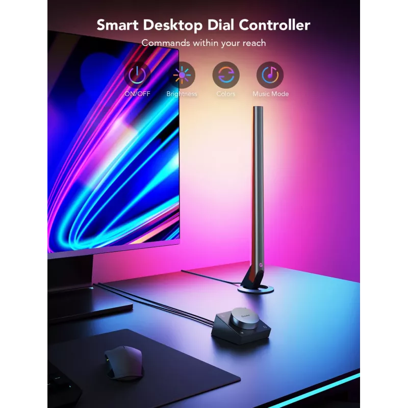 Sada inteligentného osvetlenia Govee H6047, Wi‑Fi/Bluetooth, 12V 24W, čierna, 5 ks