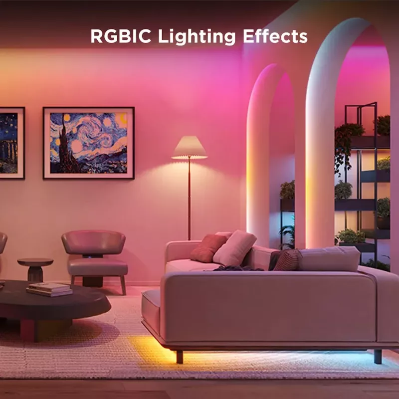 Inteligentný LED pás Govee Strip Light S 5m – WLAN/Bluetooth, RGBIC, 5 000 mm, biela