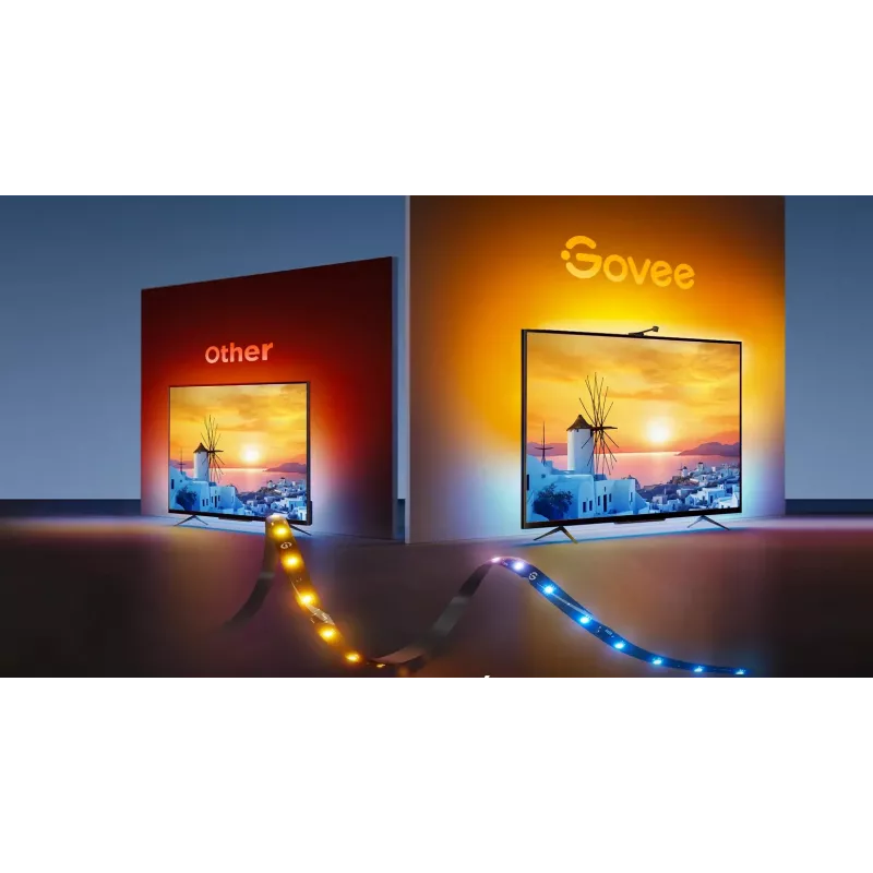 Inteligentný LED pás Govee H6098 — Wi‑Fi/Bluetooth, čierna, 2 kWh/1000h, energetická trieda G