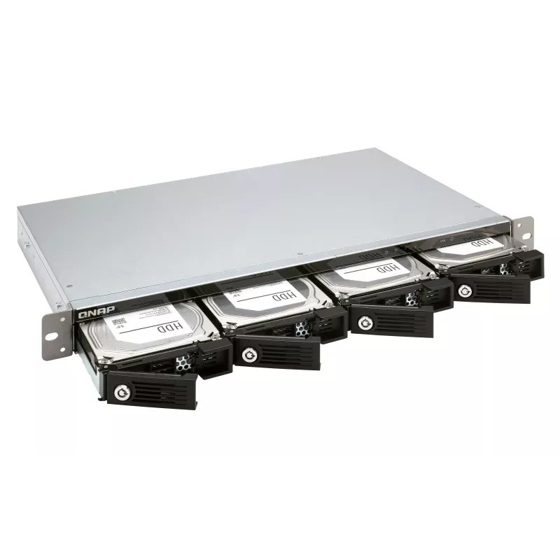 QNAP 4-bay 1U 12 short-depth rackmount 3,5