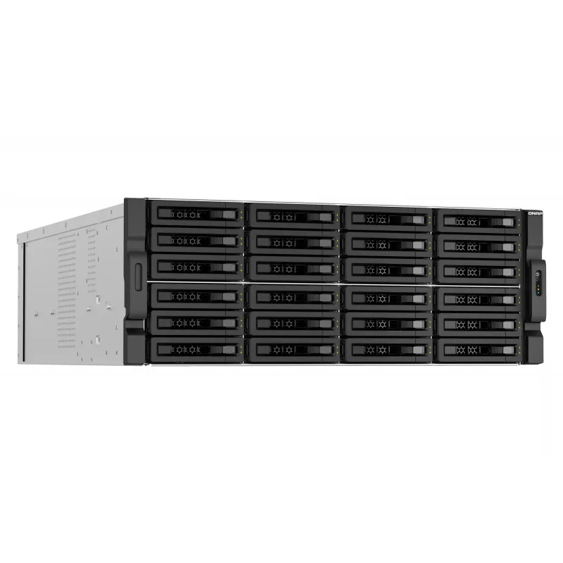 QNAP TS-H3087XU-RP NAS Rack (4U) Intel Xeon E E-2378 64 GB DDR4 0 TB QuTS hero Black, biela