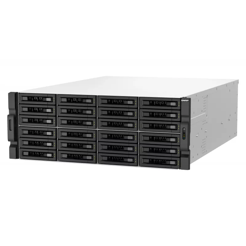 QNAP TS-H3087XU-RP NAS Rack (4U) Intel Xeon E E-2378 64 GB DDR4 0 TB QuTS hero Black, biela