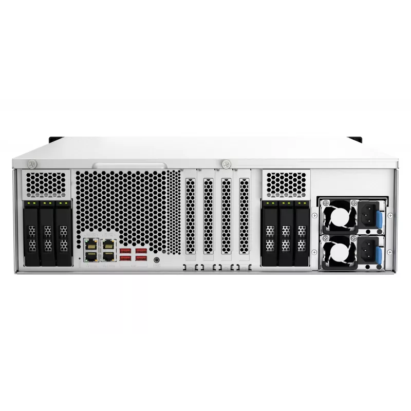 QNAP TS-h2287XU-RP NAS Rack (3U) Intel Xeon E E-2336 32 GB DDR4 0 TB QuTS hero Black, biela