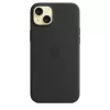 Puzdro Apple iPhone 15 Plus Silicone Case s MagSafe čierna