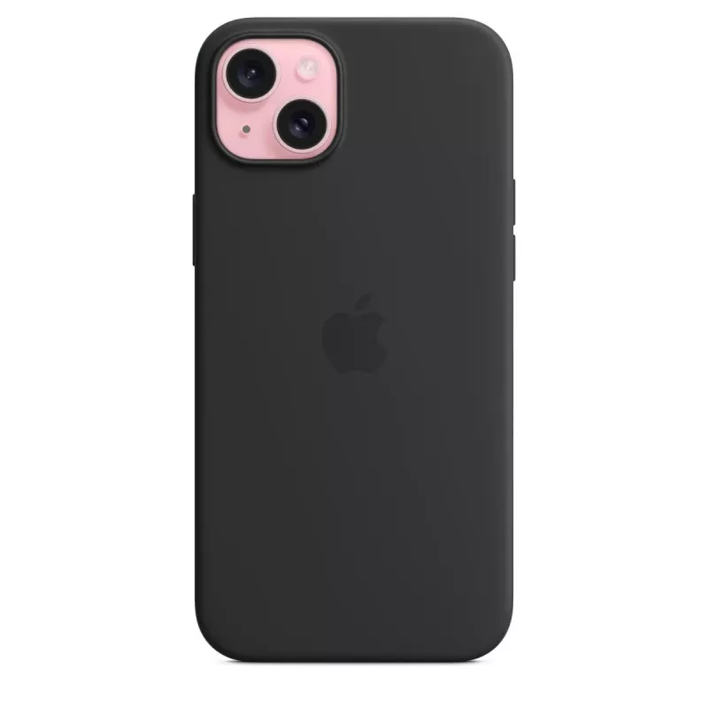 Puzdro Apple iPhone 15 Plus Silicone Case s MagSafe čierna