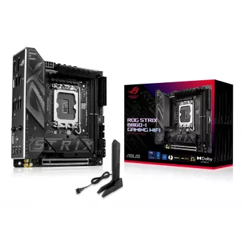 Základná doska ASUS ROG STRIX B860-I GAMING WIFI — Intel B860, LGA 1851, mini ITX, 2× DDR5 DIMM (až 128 GB), Wi‑Fi 7, 2.5Gb LAN