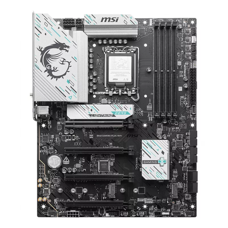 Základná doska MSI B860 GAMING PLUS WIFI — Intel B860, LGA 1851, ATX, DDR5, 4x DIMM, 3x M.2, Wi‑Fi 7, 5GbE