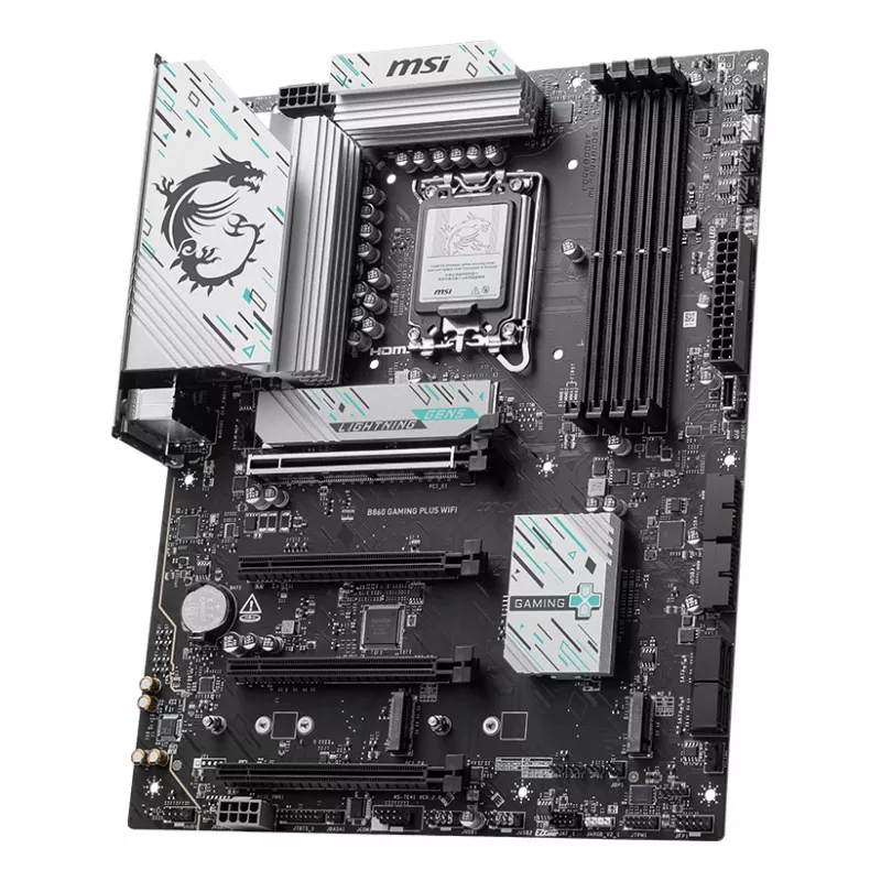 Základná doska MSI B860 GAMING PLUS WIFI — Intel B860, LGA 1851, ATX, DDR5, 4x DIMM, 3x M.2, Wi‑Fi 7, 5GbE