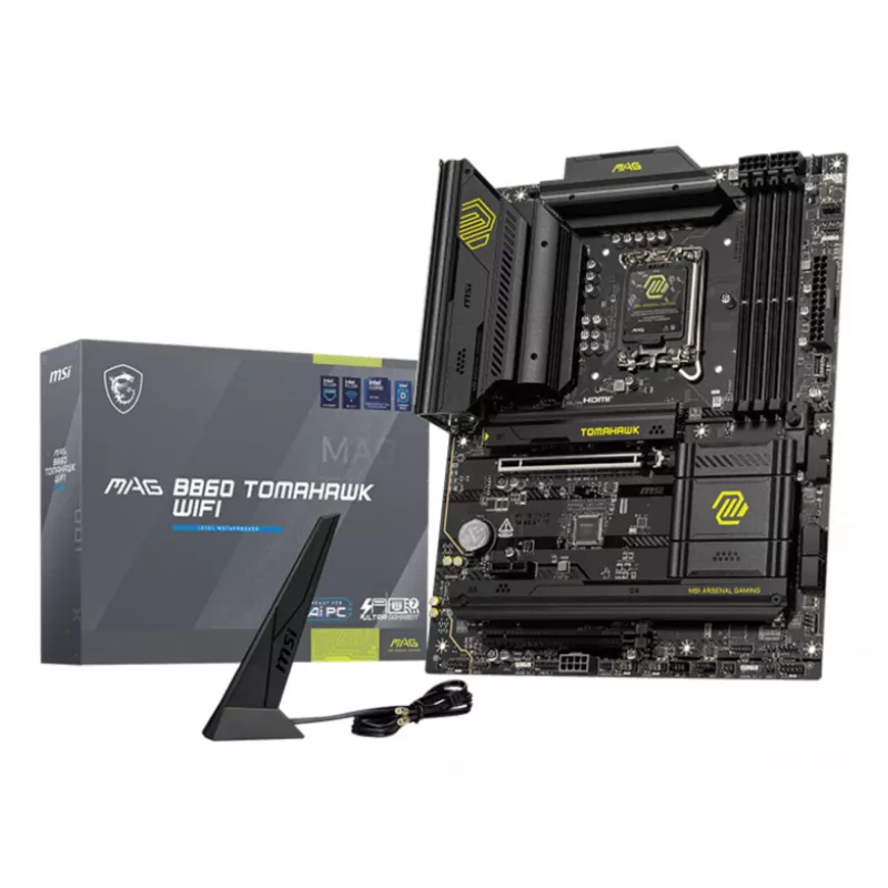 Základná doska MSI MAG B860 TOMAHAWK WIFI — Intel B860, LGA 1851, ATX, DDR5, 4x DIMM, 3x M.2, Wi‑Fi 7, 5GbE