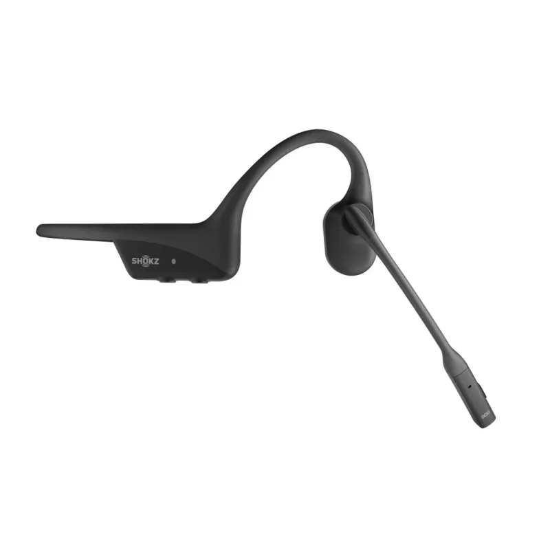Headset Shokz OpenComm2 UC 2025 — bezdrôtový headset s kostným vedením, 16 h hovoru, USB Type-A/Type-C, ANC, dosah 29 m, čierny